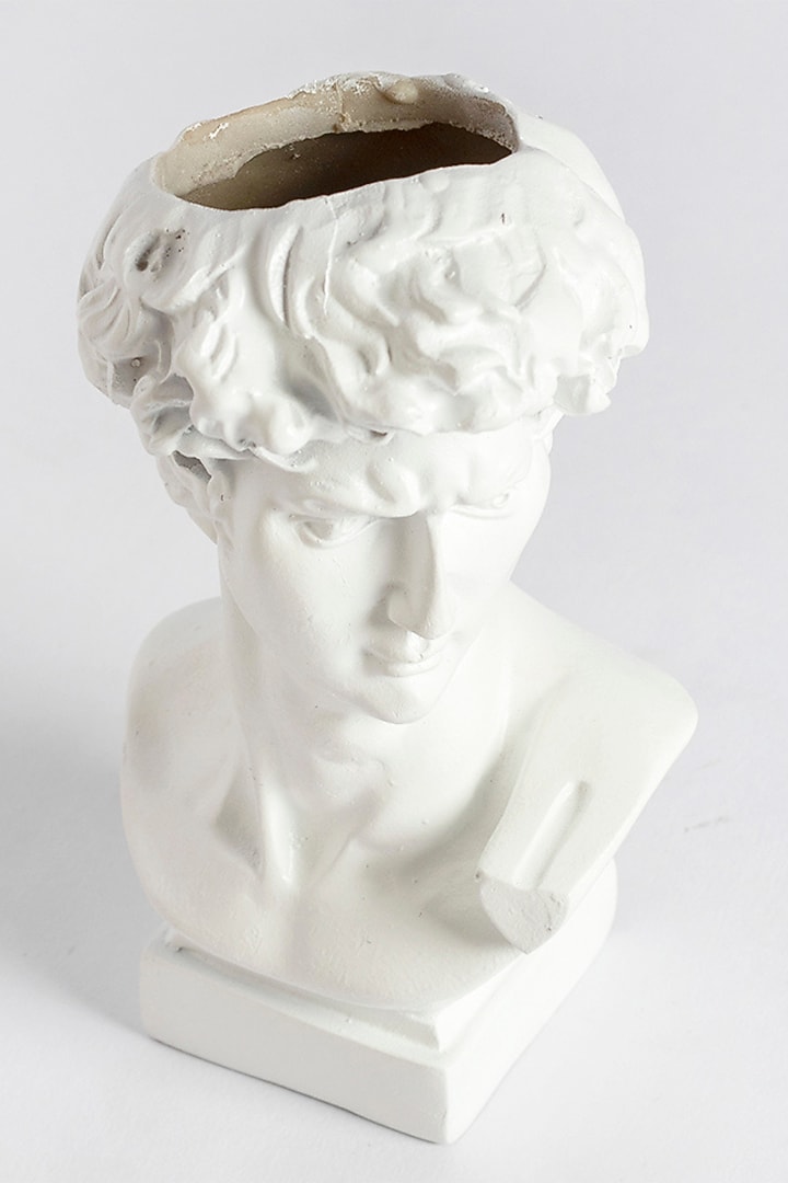 White Resin Zeus Art Sculpture by La Dimora Selections at Pernia's Pop Up Shop