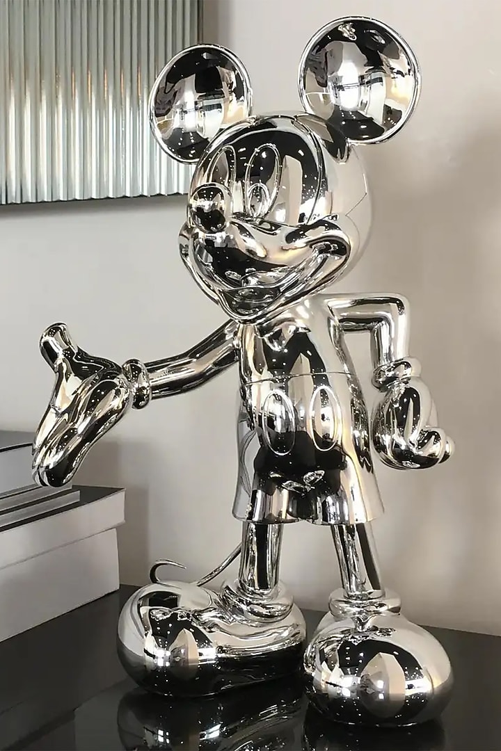 Silver Resin Handcrafted Mickey Mouse Figurine by La Dimora Selections at Pernia's Pop Up Shop