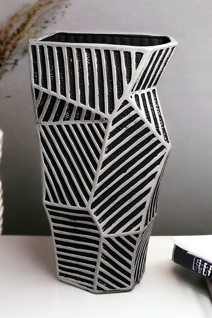 Black & White Ceramic Origami Vase by La Dimora Selections at Pernia's Pop Up Shop