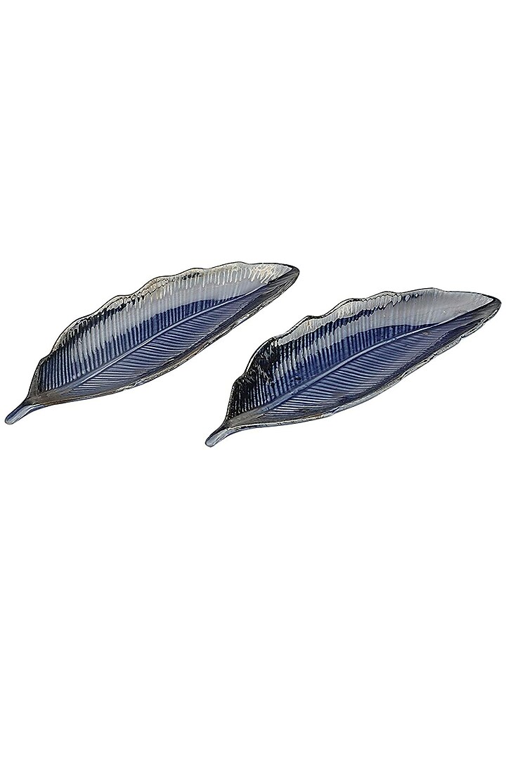 Blue Ceramic Handcrafted Platter Set by La Dimora Selections at Pernia's Pop Up Shop