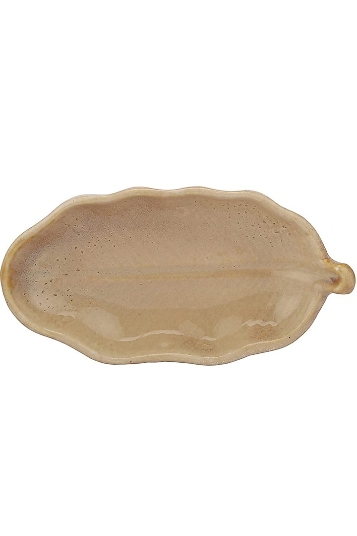 Beige Ceramic Handcrafted Platter Set by La Dimora Selections at Pernia's Pop Up Shop