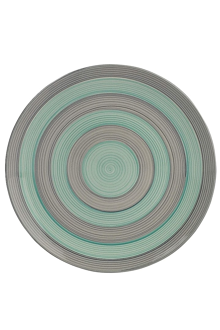 Green and white Ceramic Handcrafted Dinner Plate Set by La Dimora Selections at Pernia's Pop Up Shop