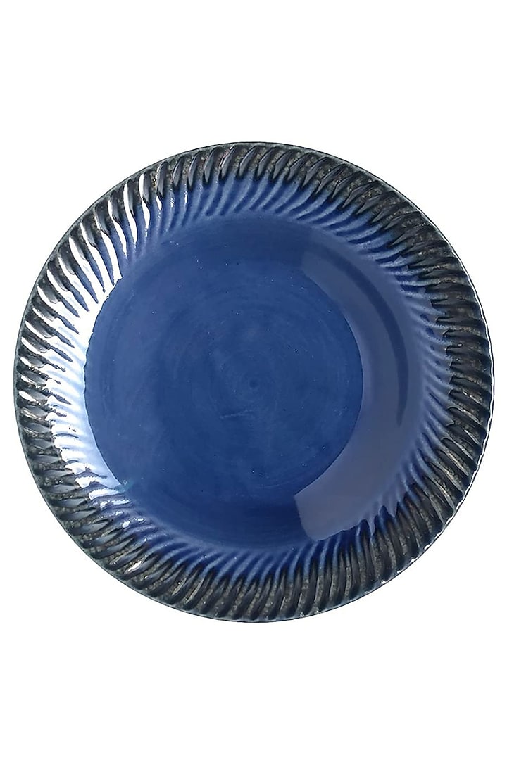 Red & Blue Ceramic Handcrafted Pasta Plate Set by La Dimora Selections at Pernia's Pop Up Shop