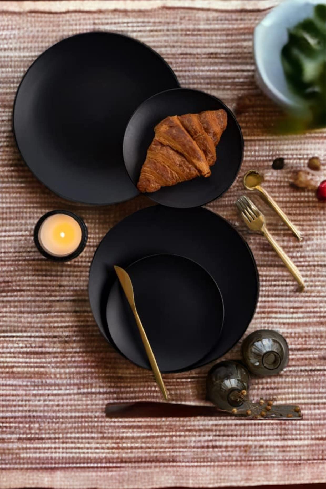 Black ceramic clearance dinnerware