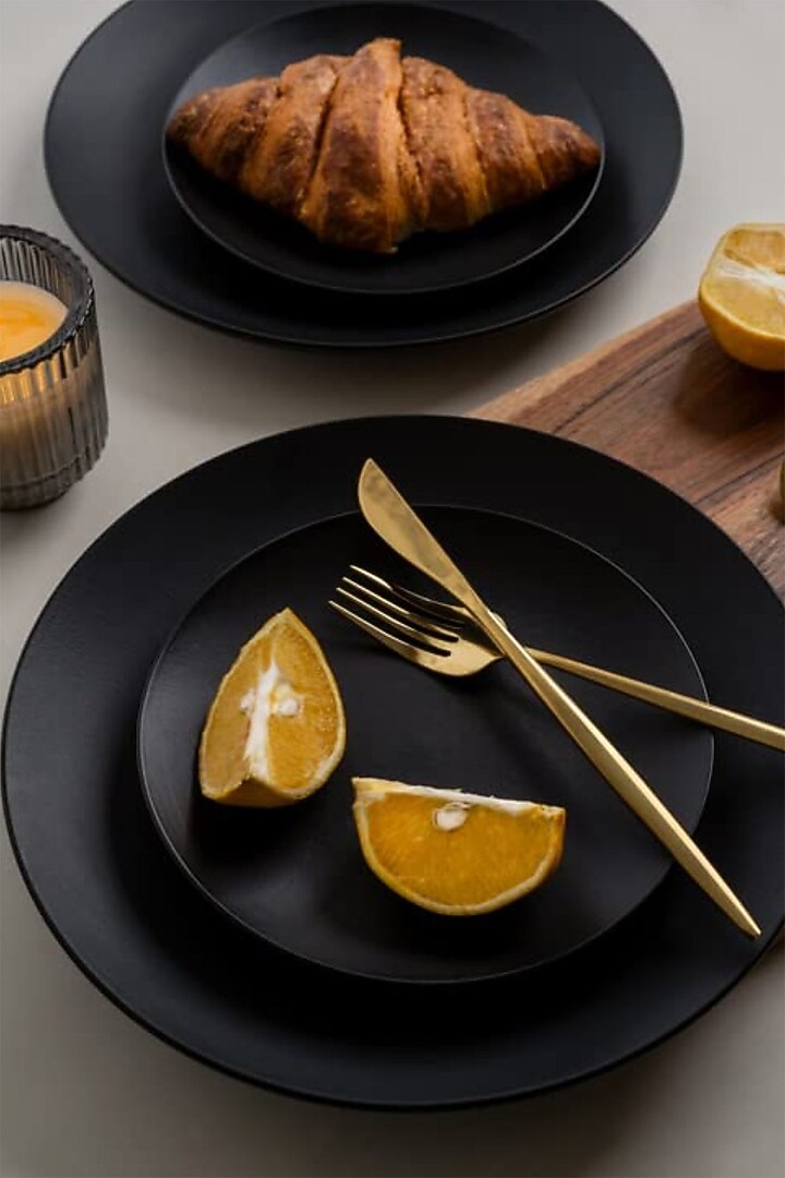 Black Ceramic Handcrafted Dinner Set by La Dimora Selections at Pernia's Pop Up Shop