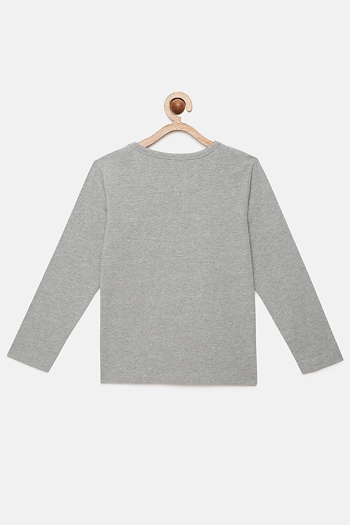 Grey Cotton & Spandex T-Shirt by LADORE at Pernia's Pop Up Shop
