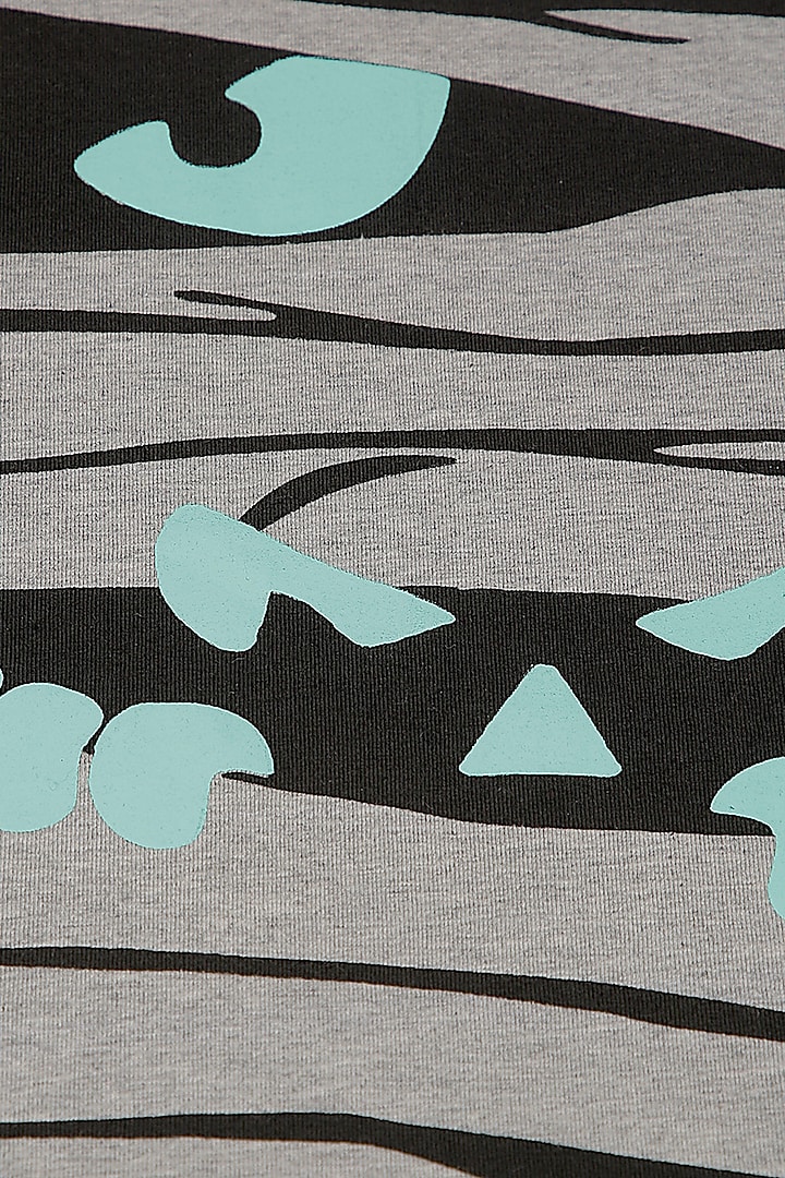 Grey Cotton & Spandex T-Shirt by LADORE at Pernia's Pop Up Shop
