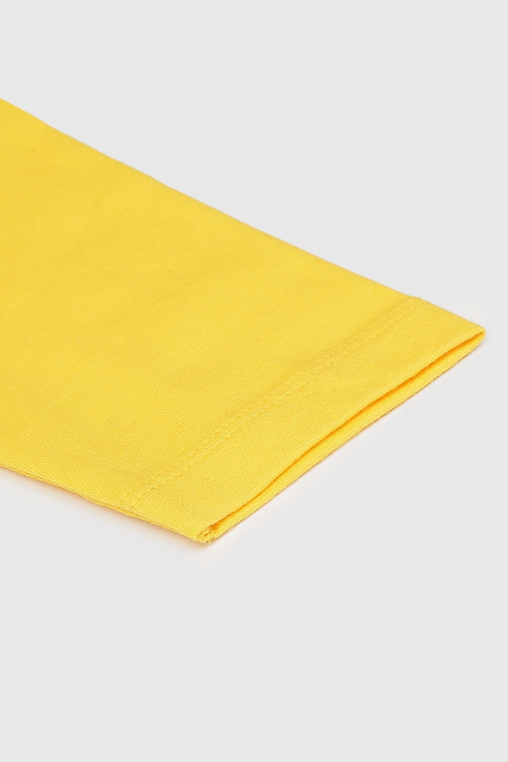 Yellow Cotton & Spandex T-Shirt by LADORE at Pernia's Pop Up Shop