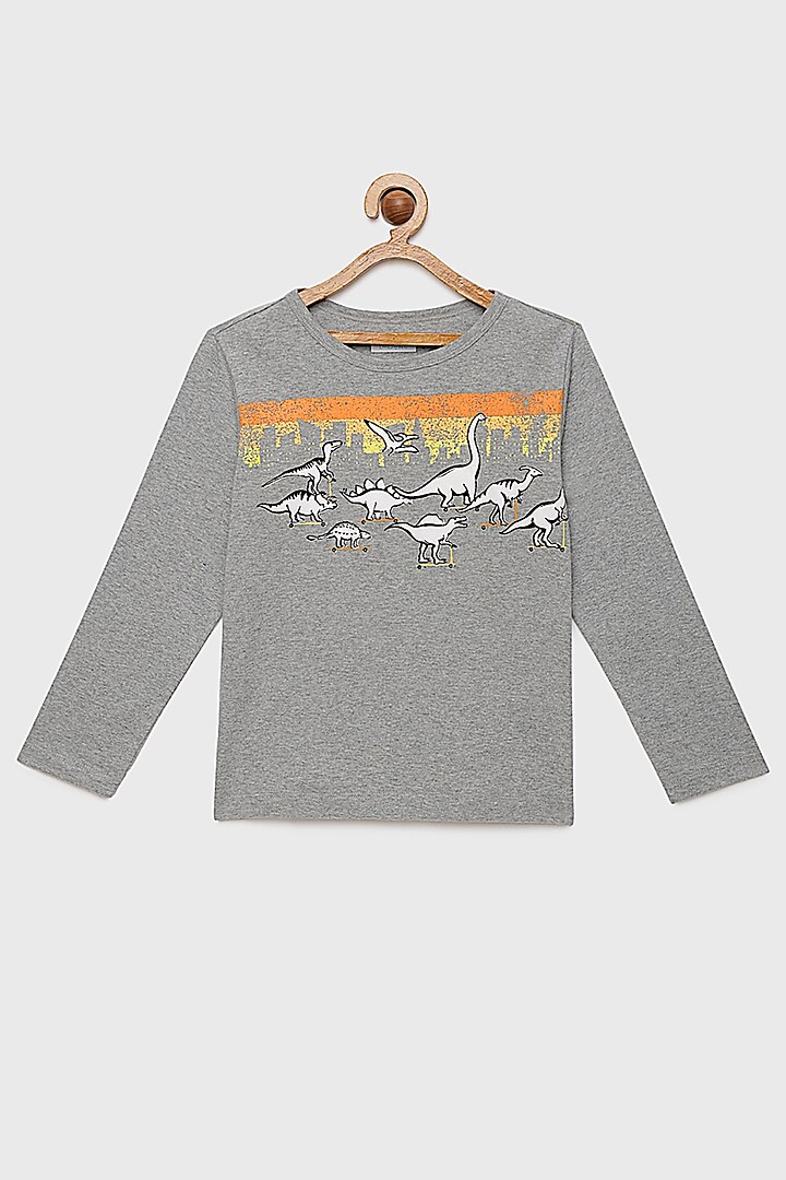 Grey T-Shirt In Pure Cotton by LADORE at Pernia's Pop Up Shop