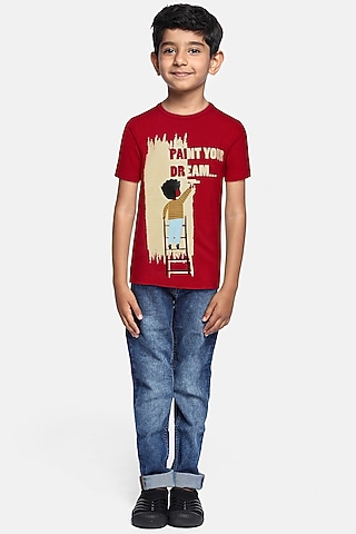 Red T-Shirt With Print by LADORE