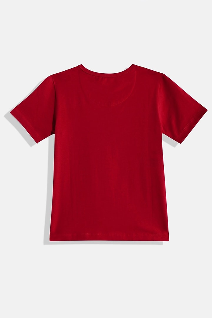 Red T-Shirt With Print by LADORE at Pernia's Pop Up Shop