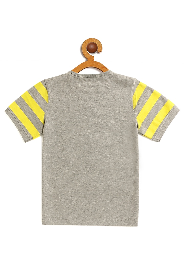 Grey T-Shirt In Pure Cotton For Boys by LADORE at Pernia's Pop Up Shop