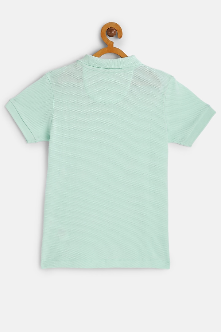 Light Blue Cotton Polo T-Shirt by LADORE at Pernia's Pop Up Shop