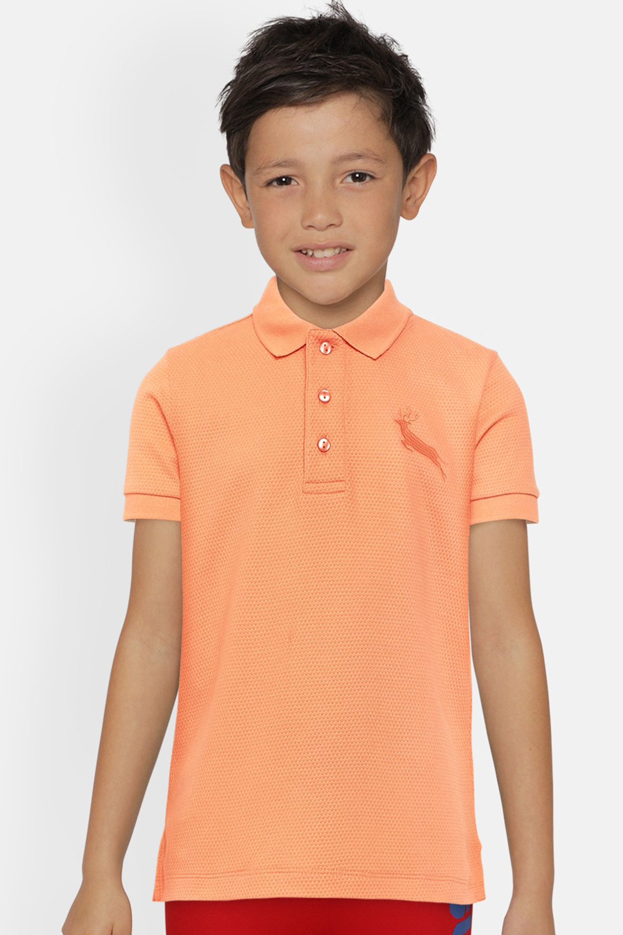 peach polo t shirt