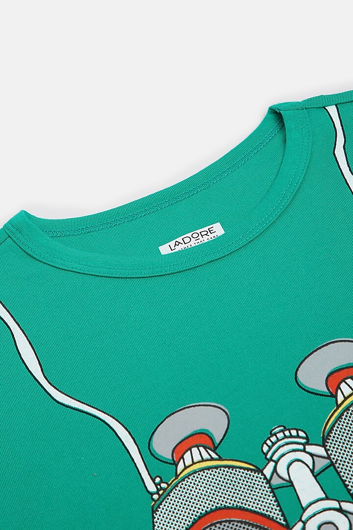Green Cotton T-Shirt by LADORE at Pernia's Pop Up Shop