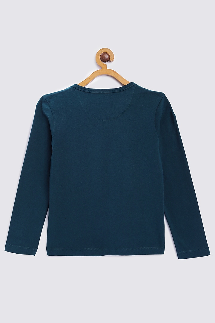 Teal Cotton T-Shirt by LADORE at Pernia's Pop Up Shop