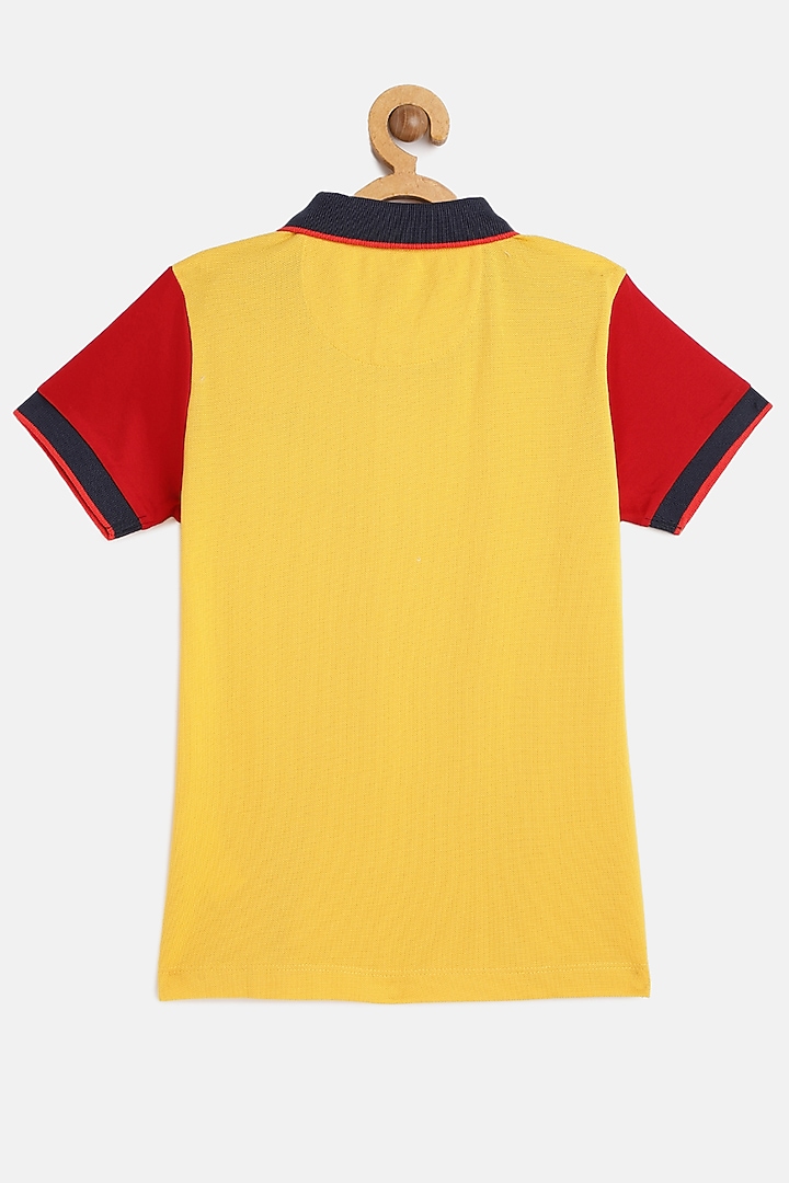Yellow Cotton Polo T-Shirt by LADORE at Pernia's Pop Up Shop
