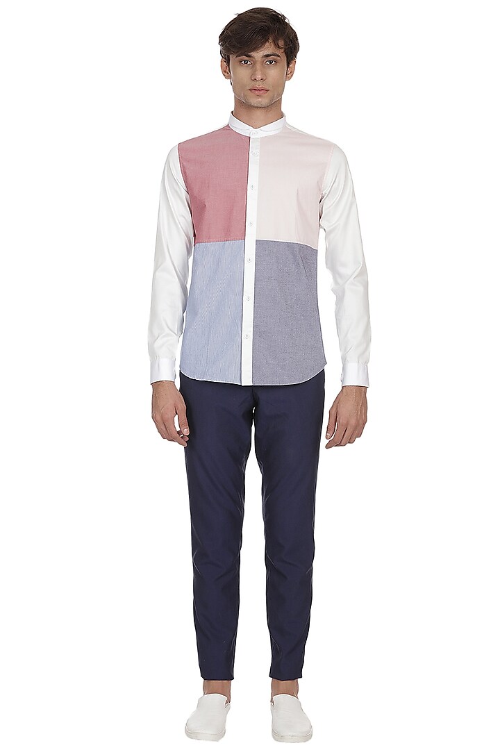 White Penny Round Collared Shirt by LACQUER Embassy