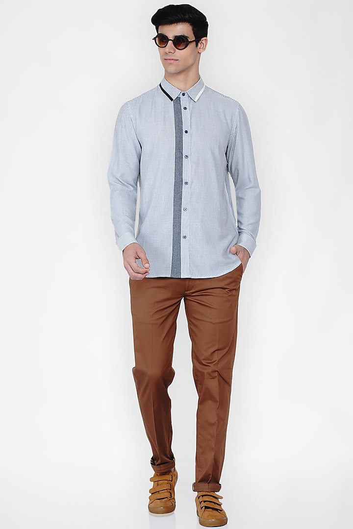 Light Blue Striped Shirt by Lacquer Embassy