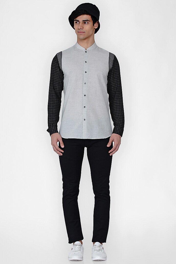 Grey Patterned Shirt by Lacquer Embassy