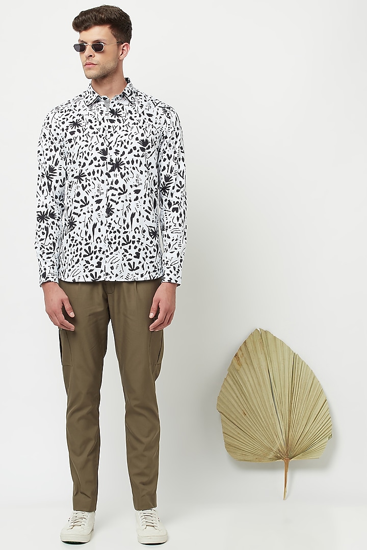 Black & White Printed Shirt by Lacquer Embassy