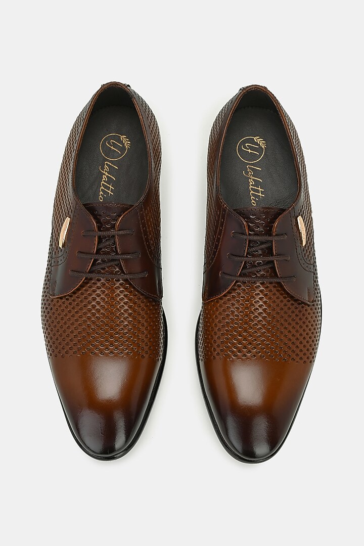 Tam Leather Handpainted Lace-Up Shoes by LAFATTIO at Pernia's Pop Up Shop