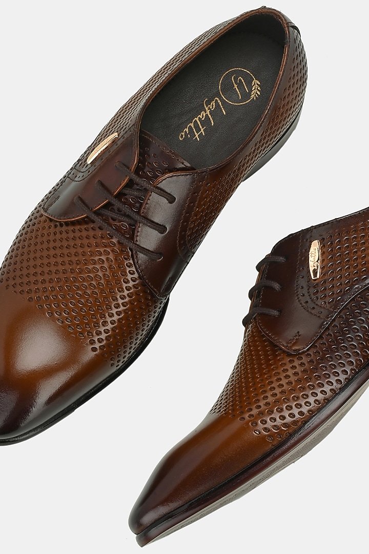 Tam Leather Handpainted Lace-Up Shoes by LAFATTIO at Pernia's Pop Up Shop