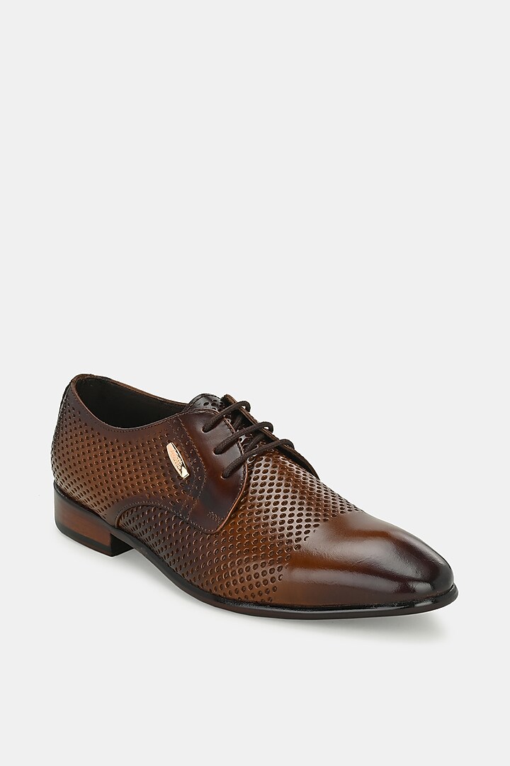 Tam Leather Handpainted Lace-Up Shoes by LAFATTIO at Pernia's Pop Up Shop