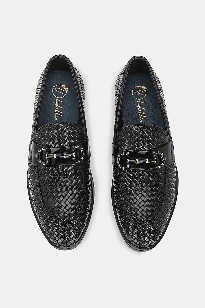 Black Genuine Spanish Leather Handcrafted Loafers by LAFATTIO