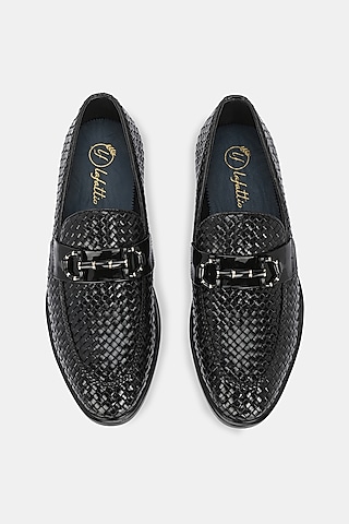 Black Genuine Spanish Leather Handcrafted Loafers by LAFATTIO