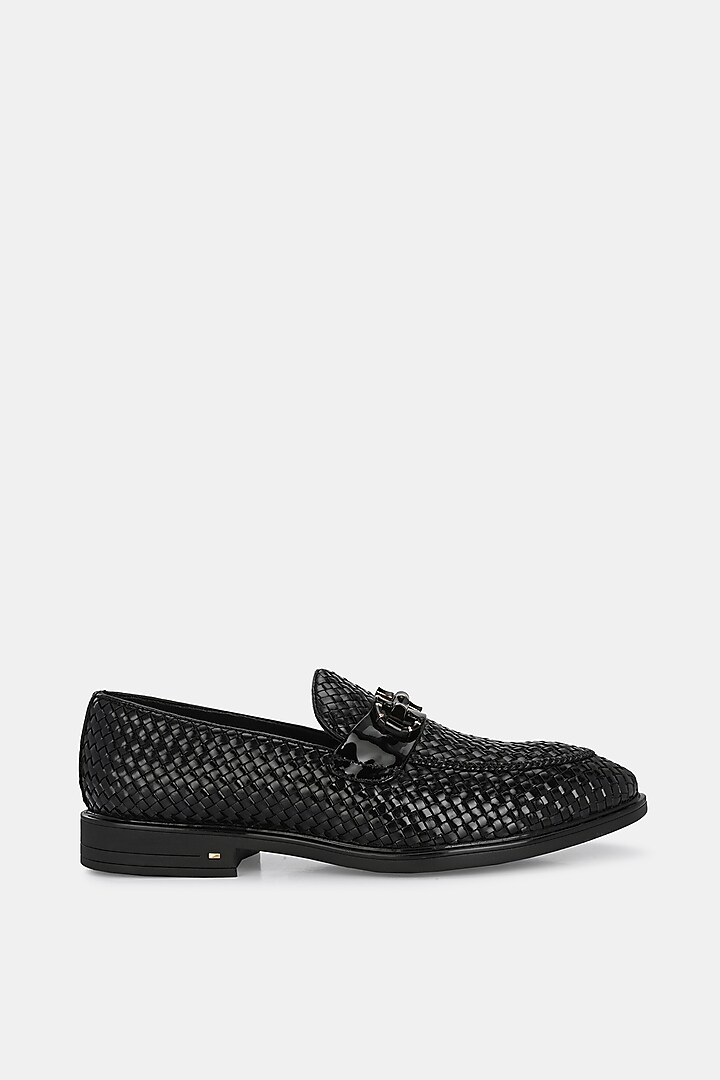 Black Genuine Spanish Leather Handcrafted Loafers by LAFATTIO at Pernia's Pop Up Shop