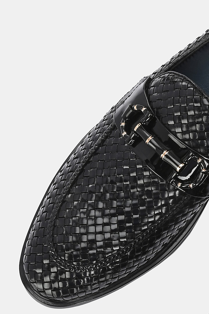 Black Genuine Spanish Leather Handcrafted Loafers by LAFATTIO at Pernia's Pop Up Shop