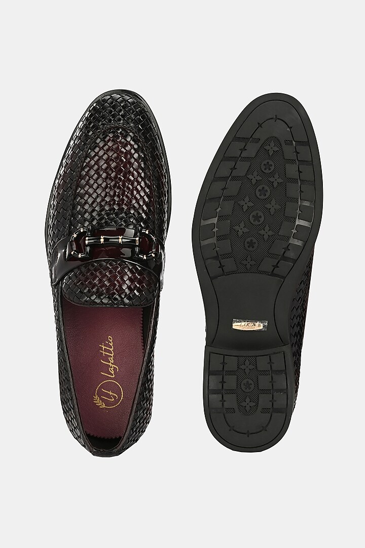 Cherry Genuine Spanish Leather Handcrafted Loafers by LAFATTIO at Pernia's Pop Up Shop