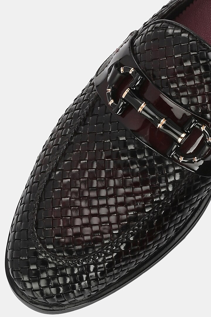 Cherry Genuine Spanish Leather Handcrafted Loafers by LAFATTIO at Pernia's Pop Up Shop
