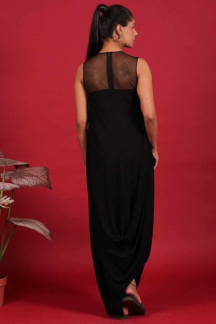 Black Hand Embellished Gown by Label Kaleido at Pernia's Pop Up Shop