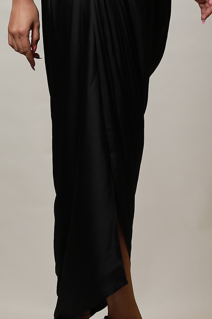 Black Embellished One-Shoulder Vacation Dress by Label Kaleido at Pernia's Pop Up Shop