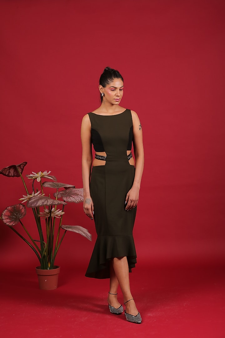 Olive Mermaid Vacation Dress by Label Kaleido at Pernia's Pop Up Shop