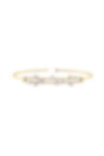 Two-Tone Finish Round-Shaped Diamond Openable Bracelet by La marque M at Pernia's Pop Up Shop