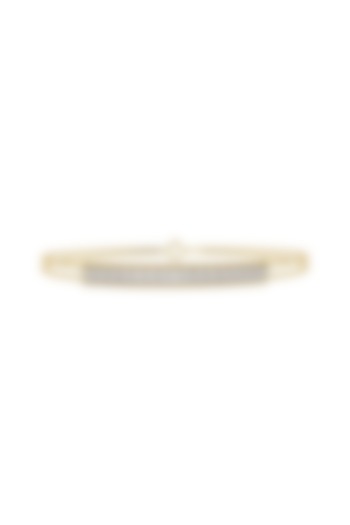 Two-Tone Finish Round-Shaped Diamond Openable Wrap Bracelet by La marque M at Pernia's Pop Up Shop