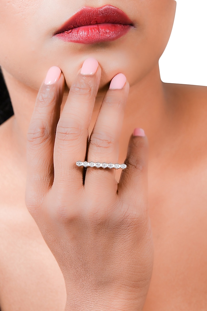 Two-Tone Finish Diamond Ring by La marque M