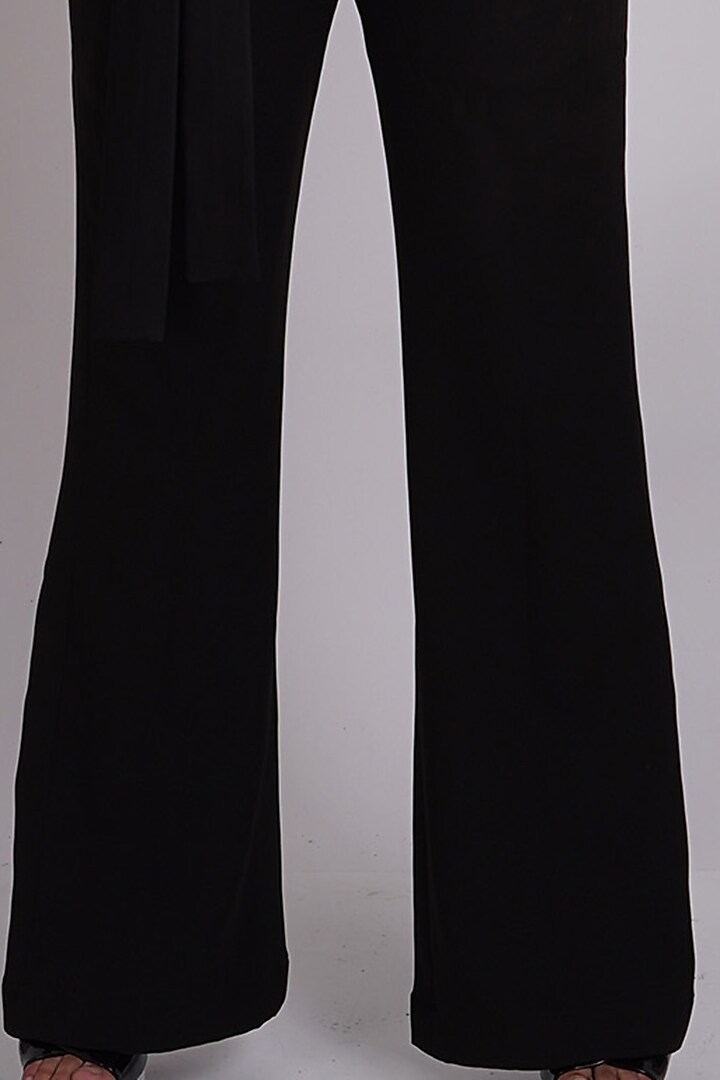 Black Banana Crepe Jumpsuit by Label Nupur Gupta at Pernia's Pop Up Shop