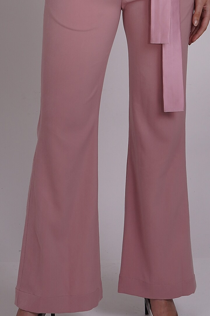 Mauve Banana Crepe Jumpsuit by Label Nupur Gupta at Pernia's Pop Up Shop