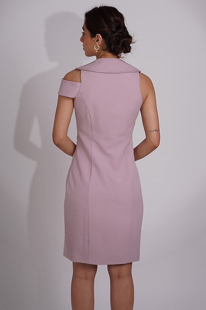 Mauve Banana Crepe Summer Dress by Label Nupur Gupta at Pernia's Pop Up Shop