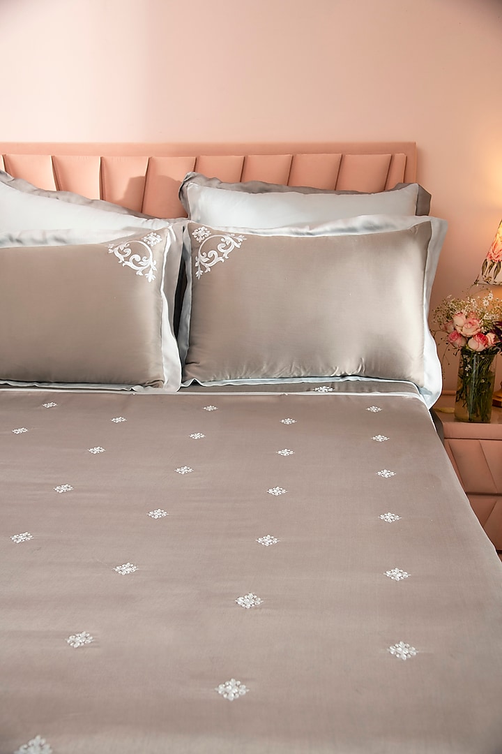 Grey & Blue Tencel Bedsheet Set by La Paloma at Pernia's Pop Up Shop