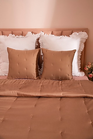 Dark Brown Tencel Quilt Set by La Paloma