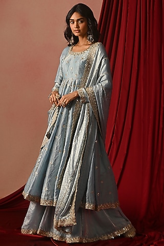 baby blue anarkali dress Anarkali Suit
