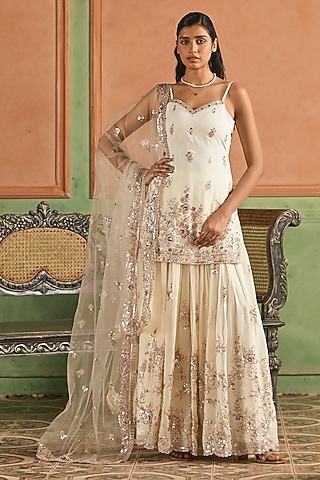 Buy Off White Sharara Suit for Women Online from India's Luxury Designers 2026 Buy Off White Sharara Suit for Women Online from India's Luxury Designers 2026