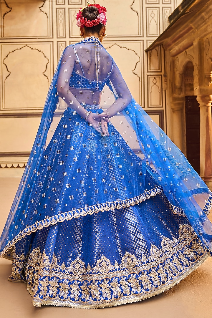 Buy Royal Blue Colour Bridal Lehenga- /shop