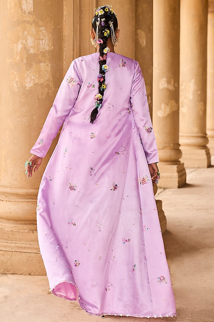 Light Purple Embellished Jacket Set by Lashkaraa at Pernia's Pop Up Shop