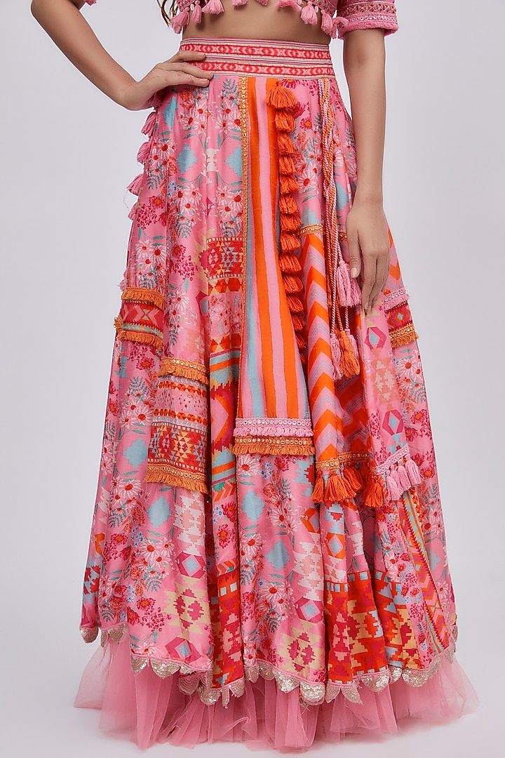 Pink Dupion Silk Wedding Lehenga Set by Lavina Sippy at Pernia's Pop Up Shop